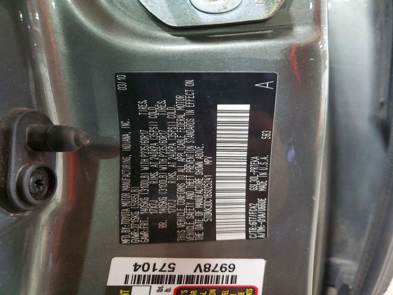 Aukcja sprzedaży 2011 Toyota Sienna, vin: 5TDKK3DC1BS025241, numer aukcji: 52937906