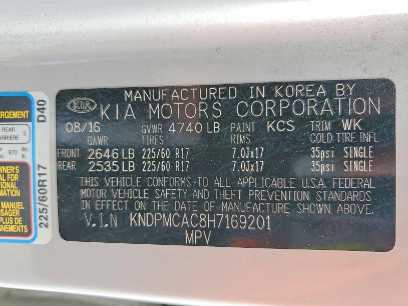 Aukcja sprzedaży 2017 Kia Sportage, vin: KNDPMCAC8H7169201, numer aukcji: 54015176
