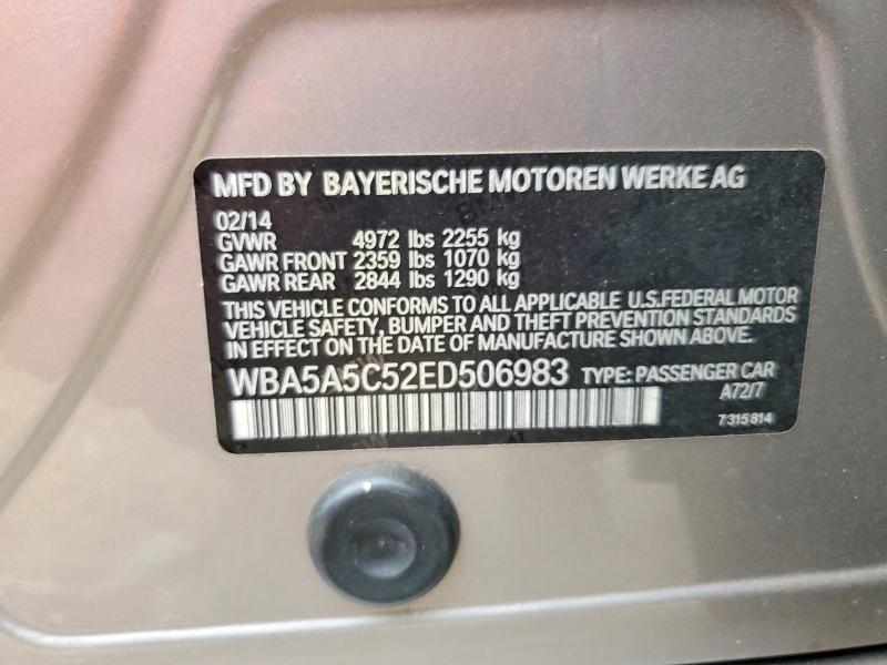 Продажа на аукционе авто 2014 Bmw 528, vin: WBA5A5C52ED506983, номер лота: 55500636