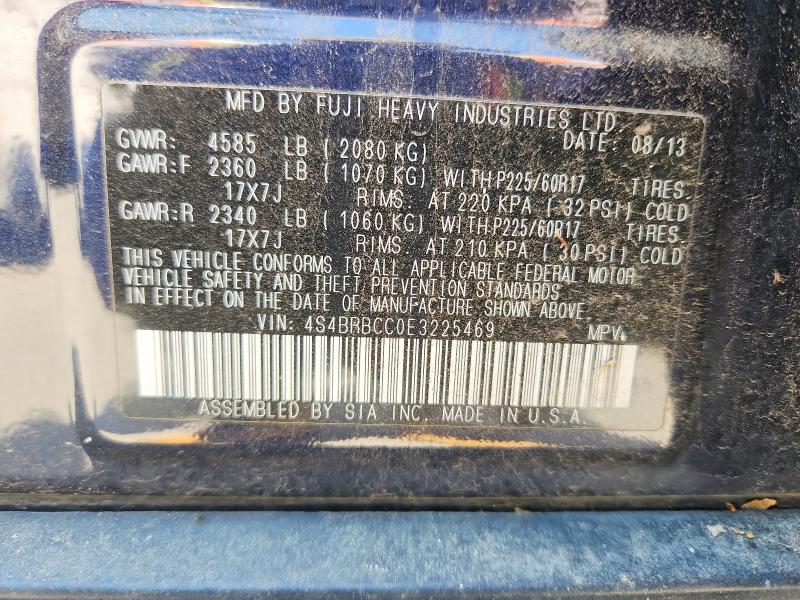 Продаж на аукціоні авто 2014 Subaru Outback, vin: 4S4BRBCC0E3225469, номер лоту: 53639076