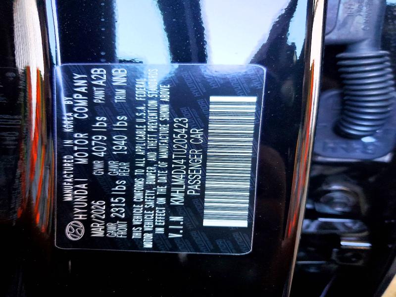 2026 Hyundai Elantra Hybrid მანქანა იყიდება აუქციონზე, vin: KMHLM4DJ4TU205423, აუქციონის ნომერი: 53603206