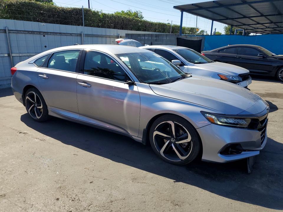 53848416 :رقم المزاد ، 1HGCV1F37MA100877 vin ، 2021 Honda Accord مزاد بيع
