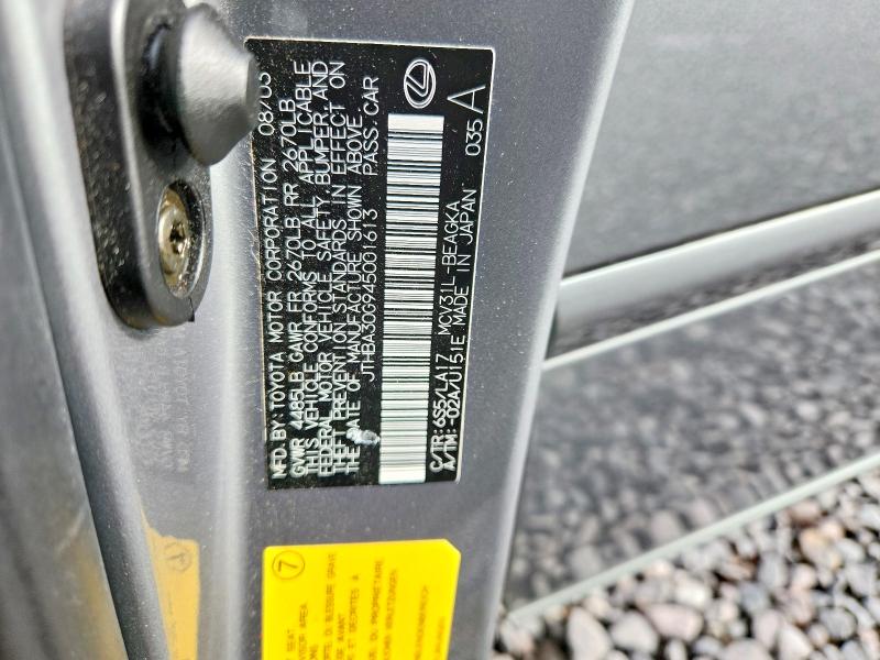 2004 Lexus Es მანქანა იყიდება აუქციონზე, vin: JTHBA30G945001613, აუქციონის ნომერი: 52323736
