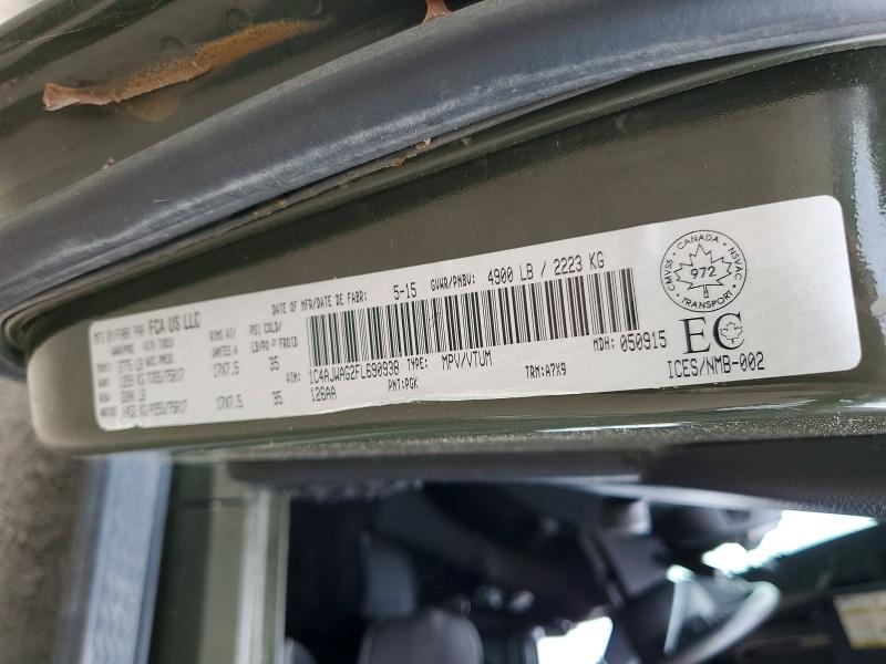 Продажа на аукционе авто 2015 Jeep Wrangler, vin: 1C4AJWAG2FL690938, номер лота: 54523786