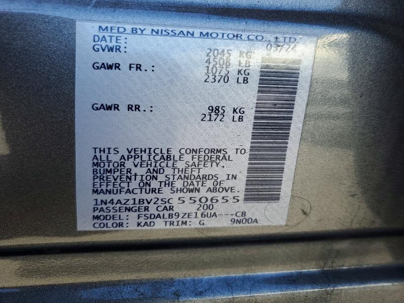 53433596 :رقم المزاد ، 1N4AZ1BV2SC550655 vin ، 2025 Nissan Leaf مزاد بيع