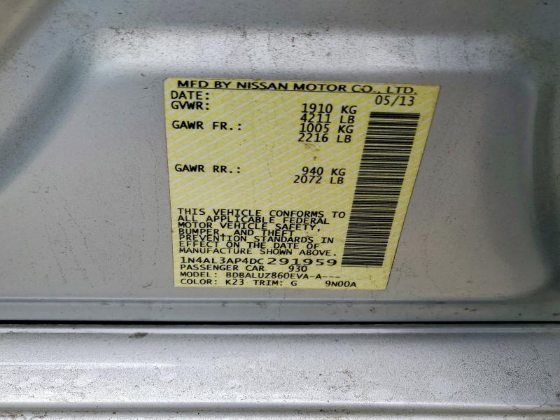 Aukcja sprzedaży 2013 Nissan Altima, vin: 1N4AL3AP4DC291959, numer aukcji: 52341976