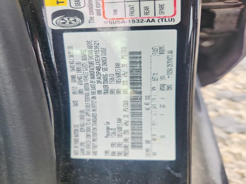 53179136 :رقم المزاد ، 3FADP4BJXEM153621 vin ، 2014 Ford Fiesta مزاد بيع