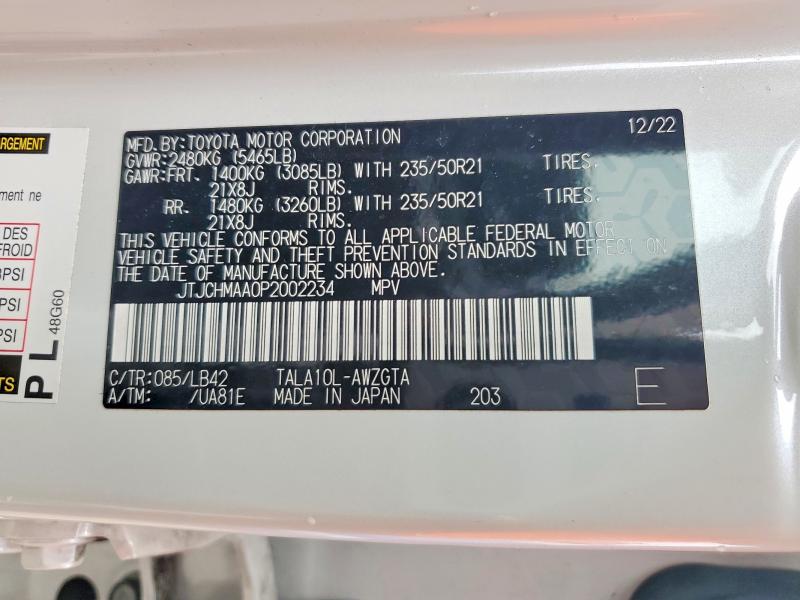 51975406 :رقم المزاد ، JTJCHMAA0P2002234 vin ، 2023 Lexus Rx 350 مزاد بيع