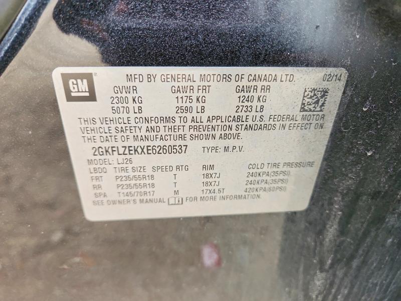 Продаж на аукціоні авто 2014 Gmc Terrain, vin: 2GKFLZEKXE6260537, номер лоту: 53314616