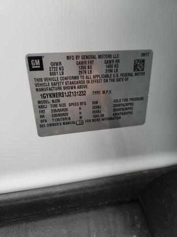 2018 Cadillac Xt5 მანქანა იყიდება აუქციონზე, vin: 1GYKNERS1JZ131232, აუქციონის ნომერი: 52515806
