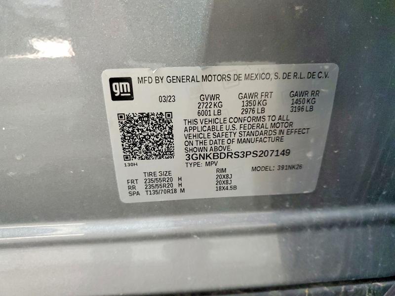 Продажа на аукционе авто 2023 Chevrolet Blazer, vin: 3GNKBDRS3PS207149, номер лота: 54660096