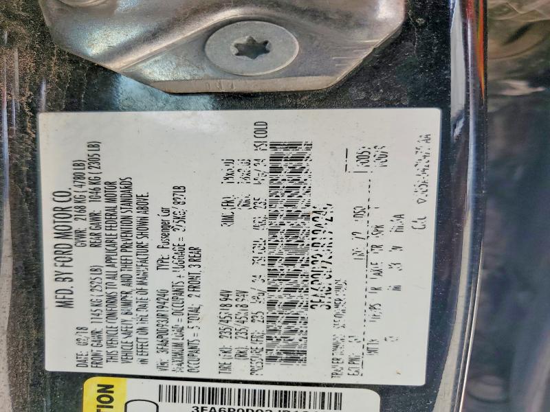 2018 Ford Fusion მანქანა იყიდება აუქციონზე, vin: 3FA6P0D93JR194240, აუქციონის ნომერი: 54807496