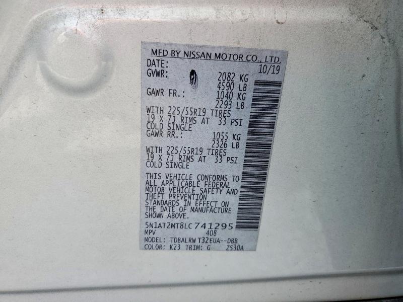 Aukcja sprzedaży 2020 Nissan Rogue, vin: 5N1AT2MT8LC741295, numer aukcji: 52573376