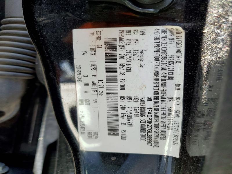 Auction sale of the 2016 Ford Focus, vin: 1FADP3K27GL289907, lot number: 53612426