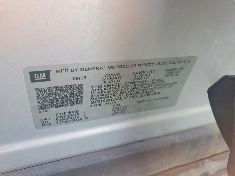 55283586 :رقم المزاد ، 3GKALVEV7KL175594 vin ، 2019 Gmc Terrain مزاد بيع