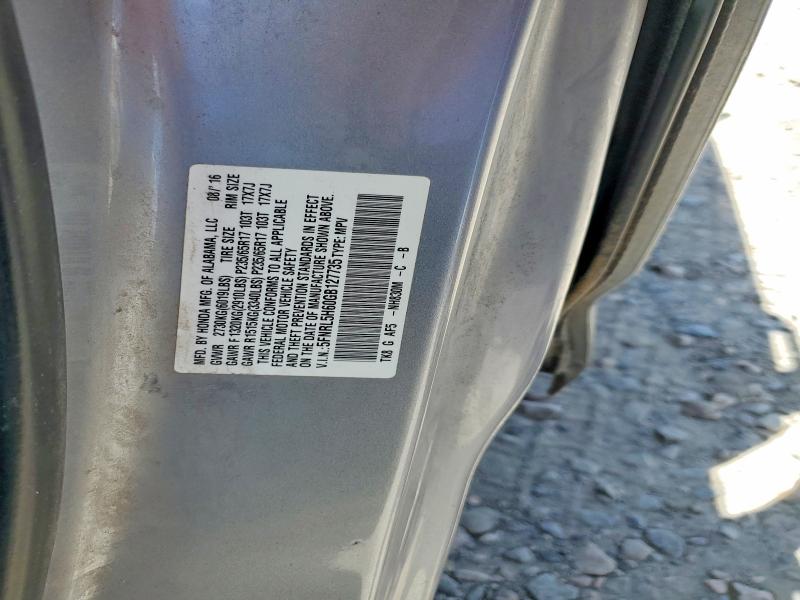 Aukcja sprzedaży 2016 Honda Odyssey, vin: 5FNRL5H60GB127735, numer aukcji: 54822826