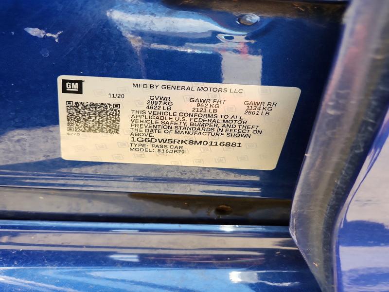 Продажа на аукционе авто 2021 Cadillac Ct5, vin: 1G6DW5RK8M0116881, номер лота: 54007926