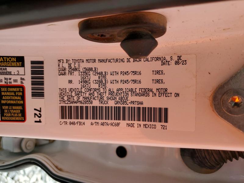 Aukcja sprzedaży 2023 Toyota Tacoma, vin: 3TMCZ5AN4PM628550, numer aukcji: 53164766