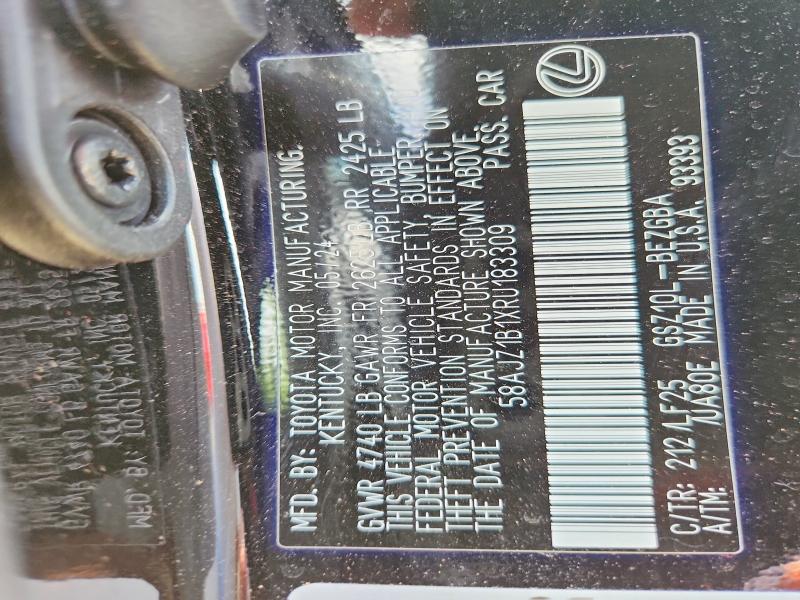 Продажа на аукционе авто 2024 Lexus Es, vin: 58AJZ1B1XRU183309, номер лота: 55500946