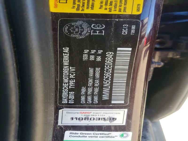 53571146 :رقم المزاد ، WMWLN5C56G2E06849 vin ، 2016 Mini Cooper مزاد بيع