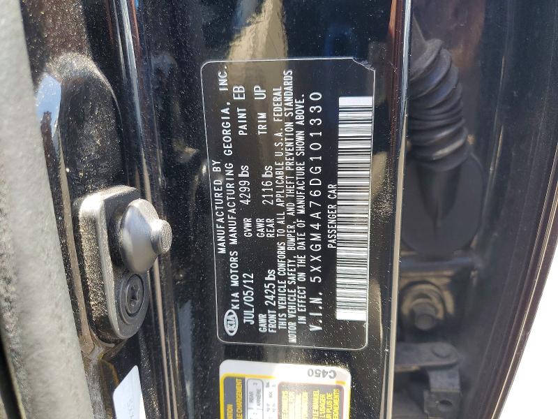 52887916 :رقم المزاد ، 5XXGM4A76DG101330 vin ، 2013 Kia Optima مزاد بيع