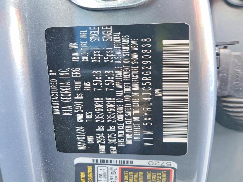 Продаж на аукціоні авто 2024 Kia Sorento, vin: 5XYRL4JC5RG290838, номер лоту: 54499436