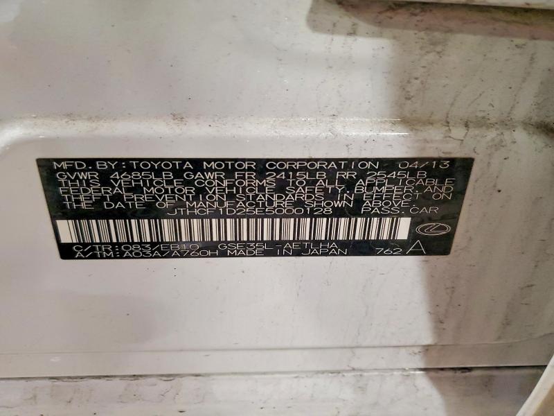 Aukcja sprzedaży 2014 Lexus Is, vin: JTHCF1D25E5000128, numer aukcji: 54396496