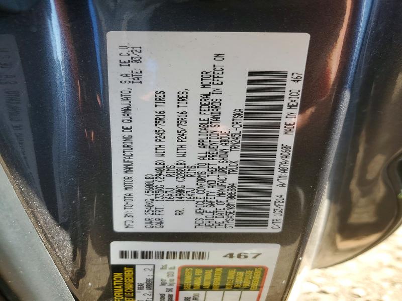 Продажа на аукционе авто 2021 Toyota Tacoma, vin: 3TYSX5EN8MT006884, номер лота: 54614806