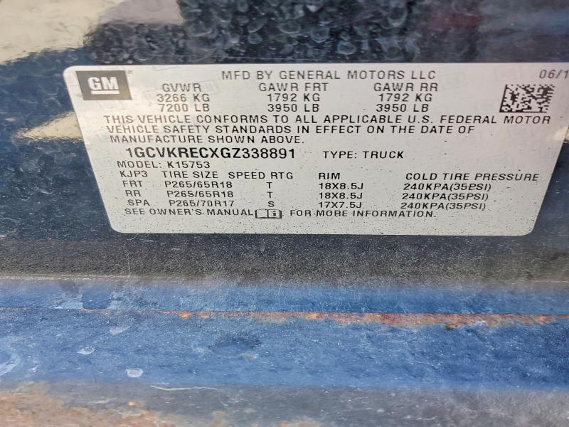 Aukcja sprzedaży 2016 Chevrolet Silverado, vin: 1GCVKRECXGZ338891, numer aukcji: 53256166