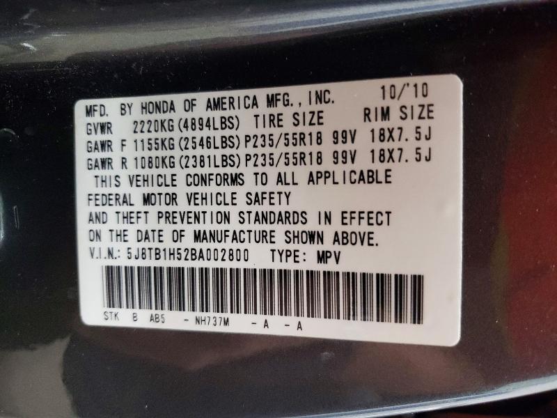 Aukcja sprzedaży 2011 Acura Rdx, vin: 5J8TB1H52BA002800, numer aukcji: 53908456