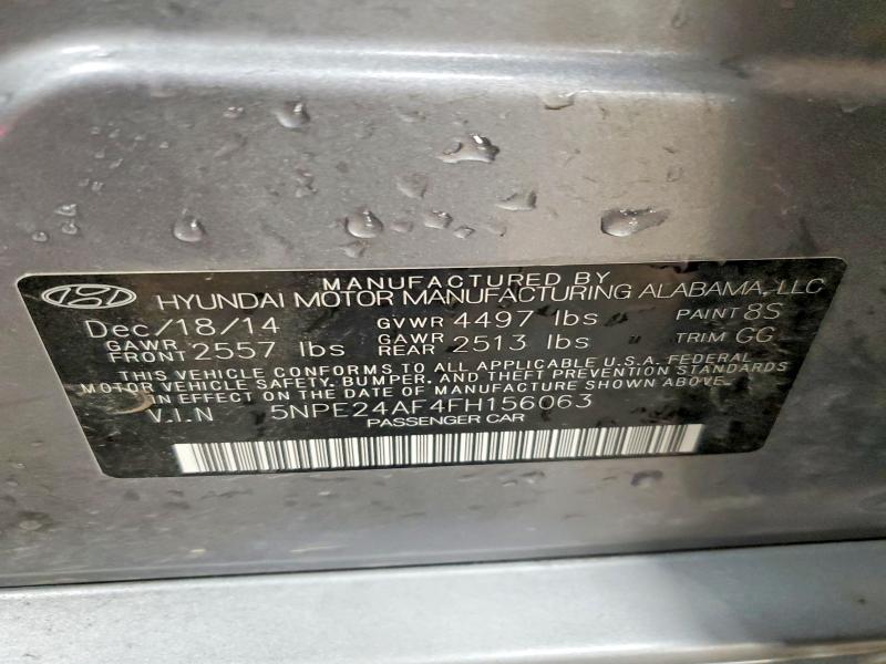 Продажа на аукционе авто 2015 Hyundai Sonata, vin: 5NPE24AF4FH156063, номер лота: 51824166