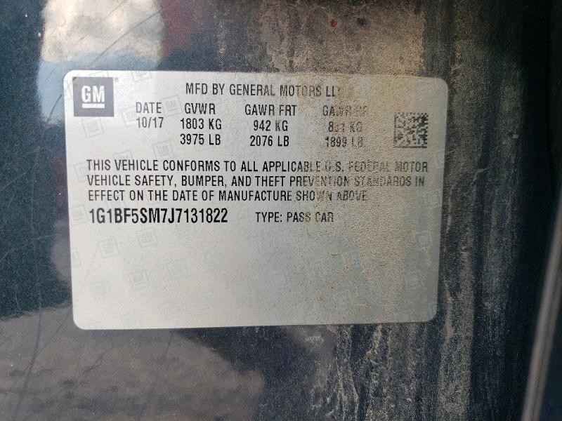 54148176 :رقم المزاد ، 1G1BF5SM7J7131822 vin ، 2018 Chevrolet Cruze مزاد بيع