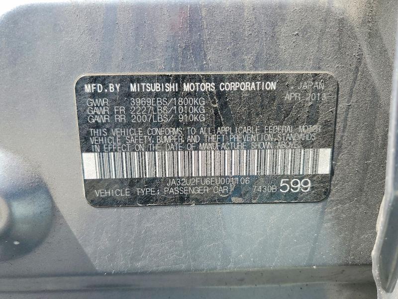 Продаж на аукціоні авто 2014 Mitsubishi Lancer, vin: JA32U2FU6EU001106, номер лоту: 54141126