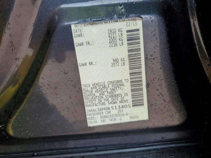 51831406 :رقم المزاد ، 1N4AL3AP4DN513405 vin ، 2013 Nissan Altima مزاد بيع