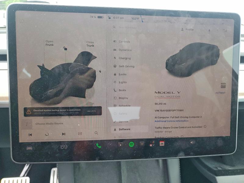 Aukcja sprzedaży 2023 Tesla Model Y, vin: 7SAYGDEF0PF711991, numer aukcji: 55243946