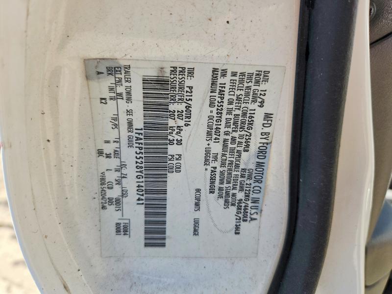 Aukcja sprzedaży 2000 Ford Taurus, vin: 1FAFP5528YG140741, numer aukcji: 53778196
