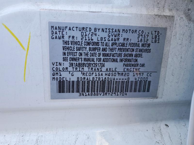 Продаж на аукціоні авто 2024 Nissan Sentra, vin: 3N1AB8BV3RY291704, номер лоту: 52142146