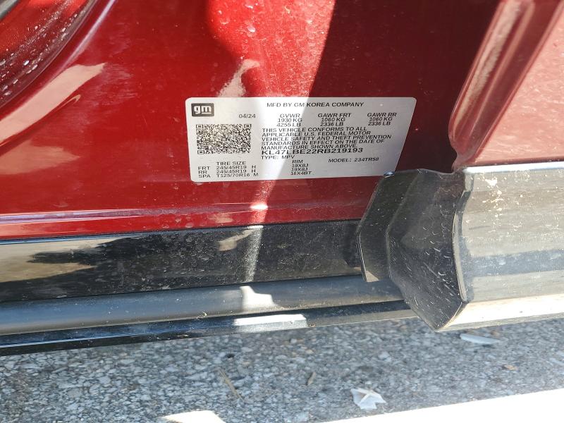 54137756 :رقم المزاد ، KL47LBE22RB219193 vin ، 2024 Buick Envista مزاد بيع