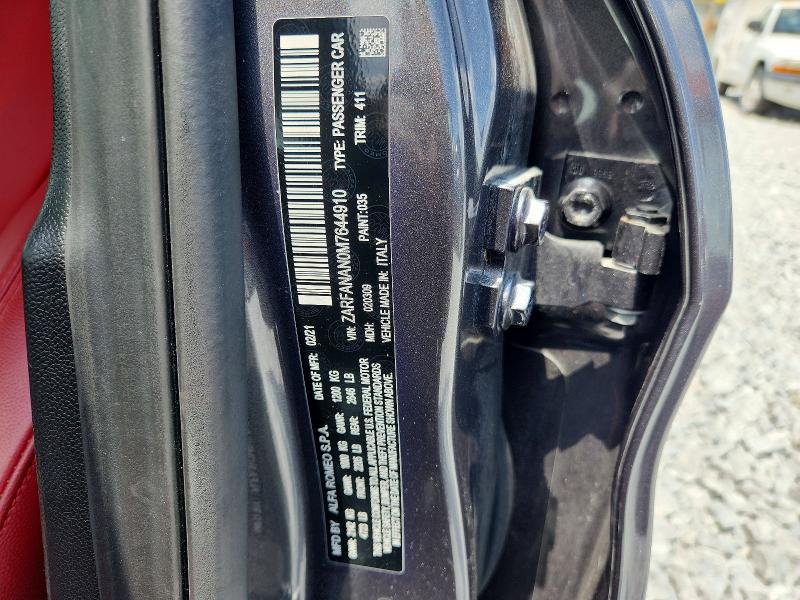 2021 Alfa Romeo Giulia მანქანა იყიდება აუქციონზე, vin: ZARFANAN0M7644910, აუქციონის ნომერი: 54291586