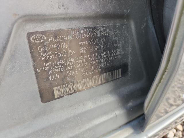 Aukcja sprzedaży 2009 Hyundai Sonata, vin: 5NPET46C29H534672, numer aukcji: 55058416