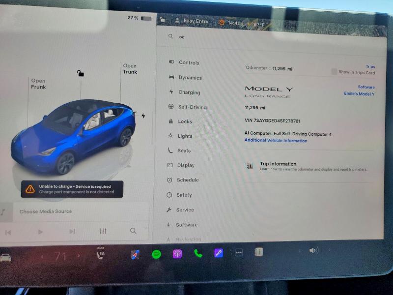 Aukcja sprzedaży 2025 Tesla Model Y, vin: 7SAYGDED4SF278781, numer aukcji: 53276856