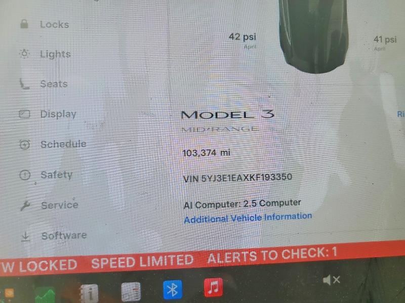 2019 Tesla Model 3 მანქანა იყიდება აუქციონზე, vin: 5YJ3E1EAXKF193350, აუქციონის ნომერი: 54136556