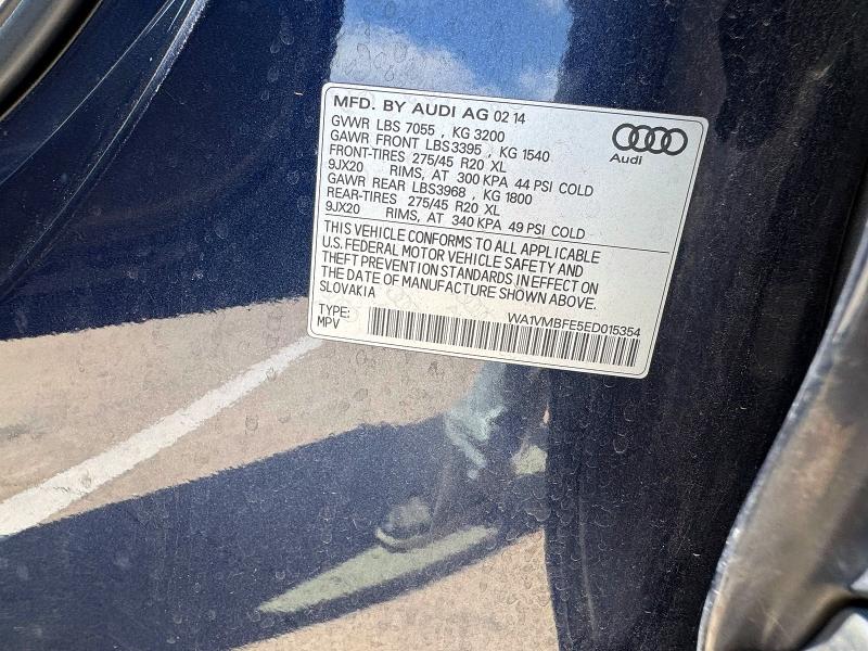Продаж на аукціоні авто 2014 Audi Q7, vin: WA1VMBFE5ED015354, номер лоту: 55004996