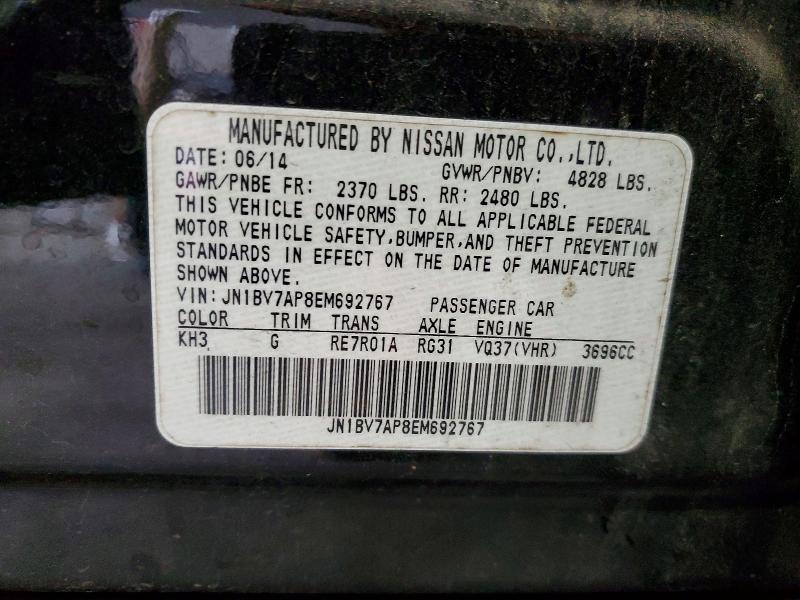 Продажа на аукционе авто 2014 Infiniti Q50, vin: JN1BV7AP8EM692767, номер лота: 53027826