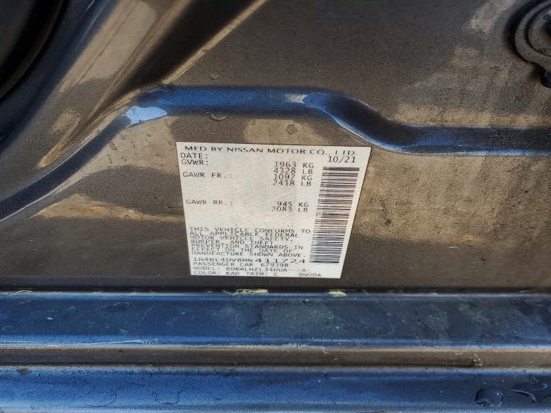 2021 Nissan Altima მანქანა იყიდება აუქციონზე, vin: 1N4BL4DV8MN411724, აუქციონის ნომერი: 52354326