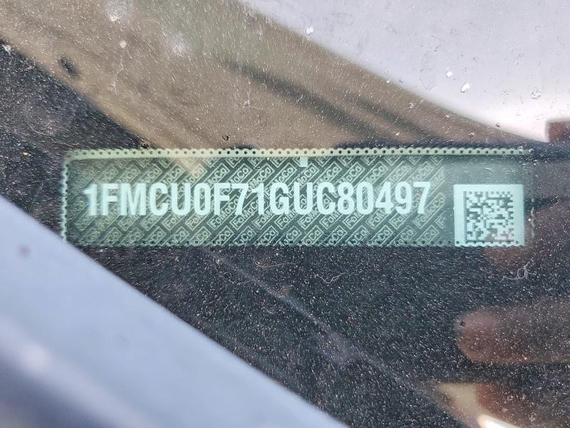 54504226 :رقم المزاد ، 1FMCU0F71GUC80497 vin ، 2016 Ford Escape مزاد بيع