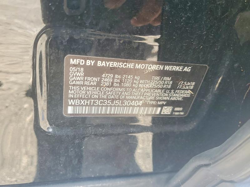 Продажа на аукционе авто 2018 Bmw X1, vin: WBXHT3C35J5L30404, номер лота: 54655056