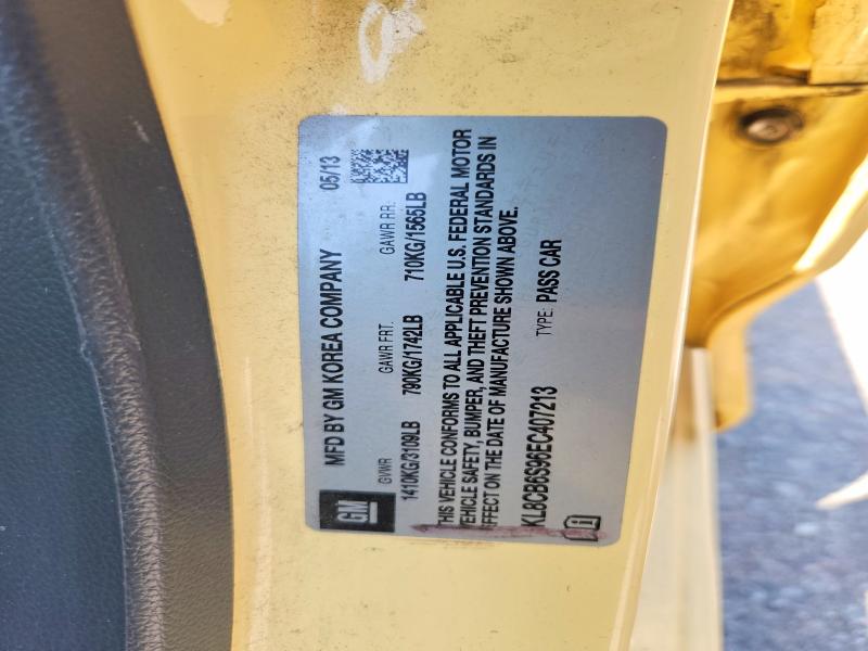 Продаж на аукціоні авто 2014 Chevrolet Spark, vin: KL8CB6S96EC407213, номер лоту: 53666946