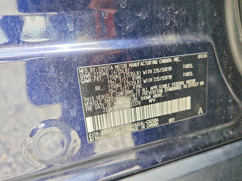 54927026 :رقم المزاد ، 2T3N1RFV5RW433378 vin ، 2024 Toyota Rav4 مزاد بيع