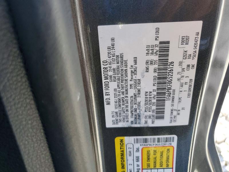 2016 Ford Mustang მანქანა იყიდება აუქციონზე, vin: 1FA6P8CF0G5226126, აუქციონის ნომერი: 54213086